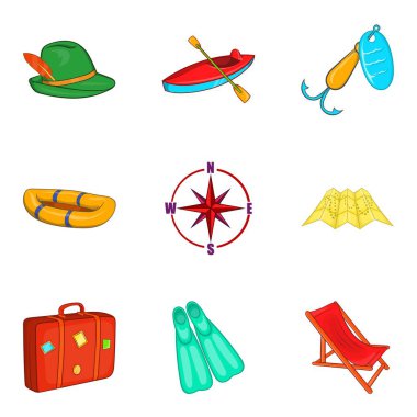 Duygu Icons set, karikatür tarzı