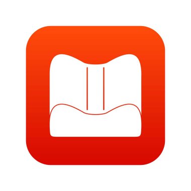 Ortopedik yastık simgesi dijital kırmızı