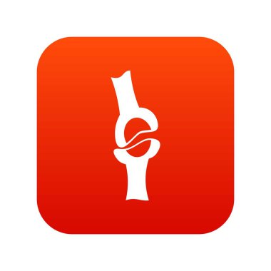 Diz eklem simgesi dijital kırmızı