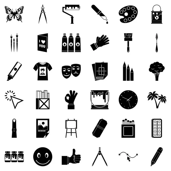 Boya Icons set, basit tarzı