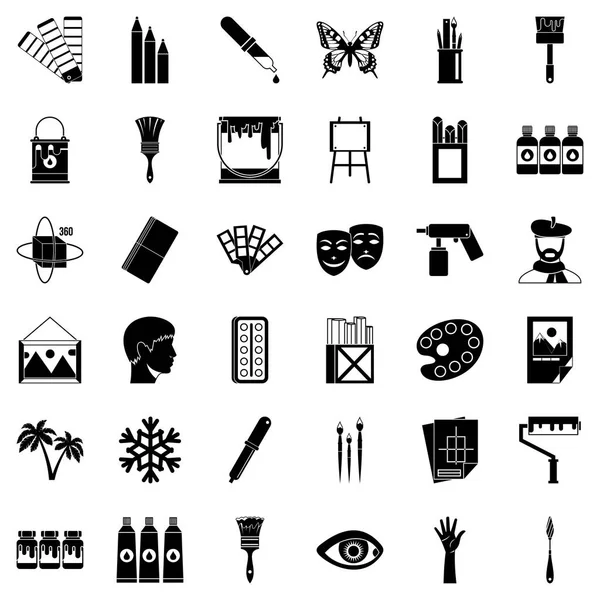 Sanat Üniversitesi Icons set, basit tarzı