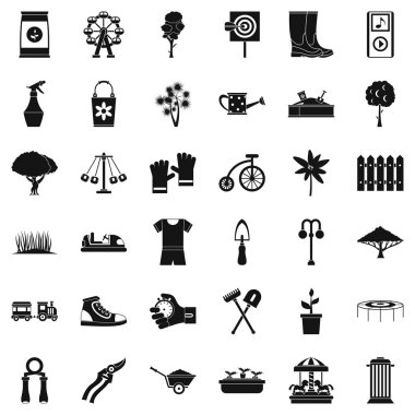Bahçıvanım Icons set, basit tarzı