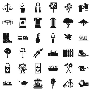 Meyve üretici Icons set, basit tarzı