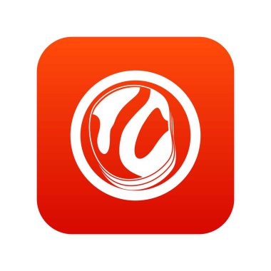 Asya et simgesini dijital kırmızı