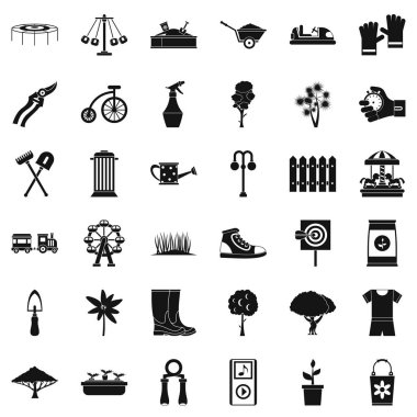 Yanak Icons set, basit tarzı
