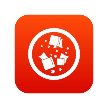 Asya sos simgesi dijital kırmızı