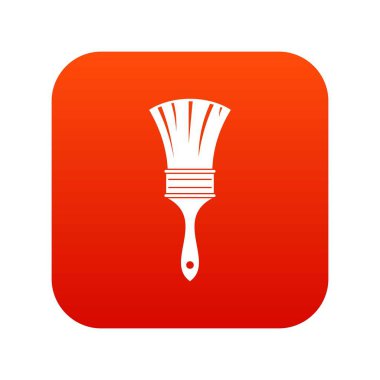 Fırça simgesini dijital kırmızı