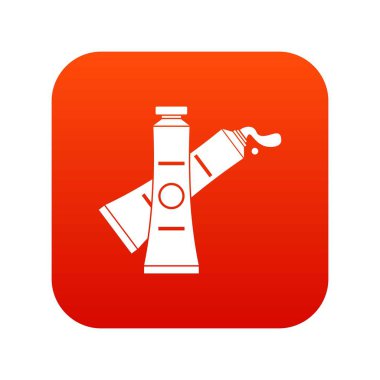 Yağlı boya simgesi dijital kırmızı