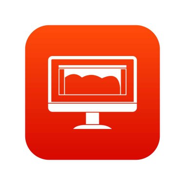 Çizim İzleyicisi simge dijital kırmızı