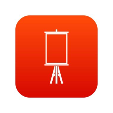 Şövale simgesi dijital kırmızı