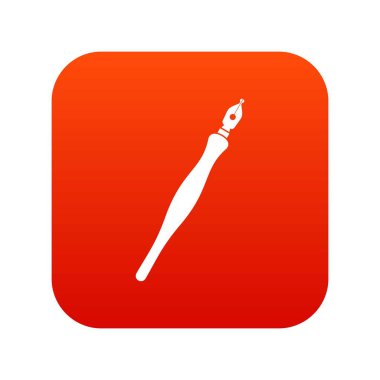 Dolma kalem simgesi dijital kırmızı