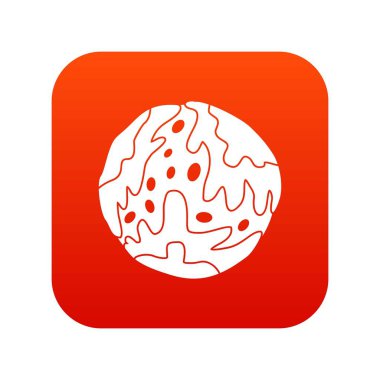 Küçük gezegen simgesi dijital kırmızı