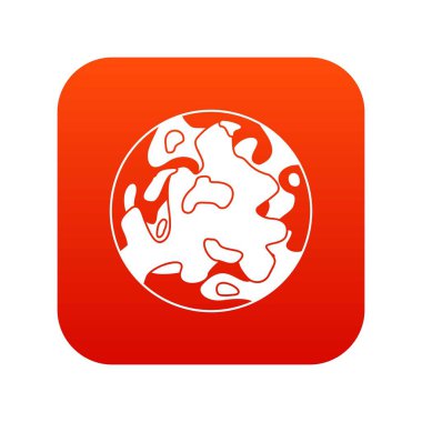 Küçük gezegen simgesi dijital kırmızı