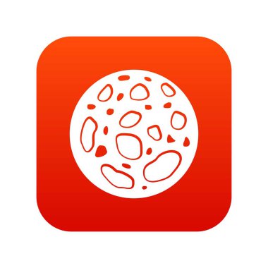 Ölü gezegen simgesi dijital kırmızı