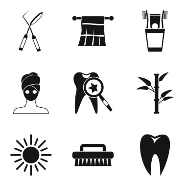 Sıhhi temizlik simge seti, basit tarzı