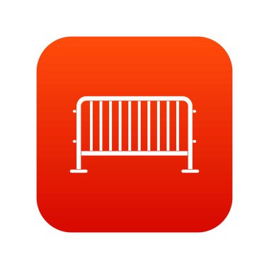 Çelik bariyer simgesi dijital kırmızı