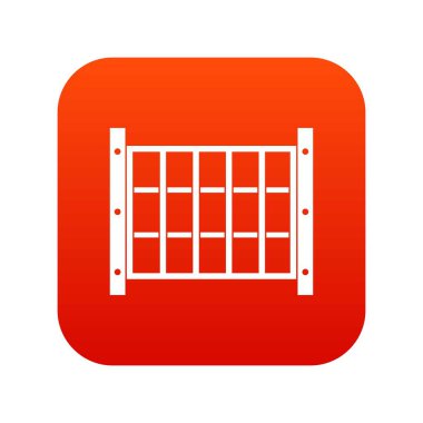 Bahçe Çit simgesi dijital kırmızı