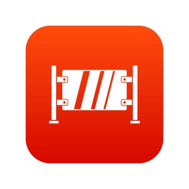 Cam kapı simgesi dijital kırmızı