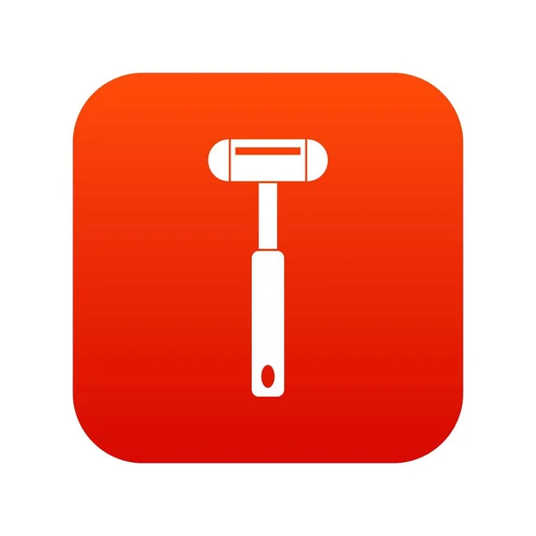 Reflex icona martello digitale rosso — Vettoriale Stock