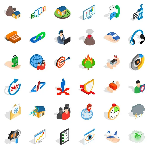 Pratik yaklaşım Icons set, izometrik stili