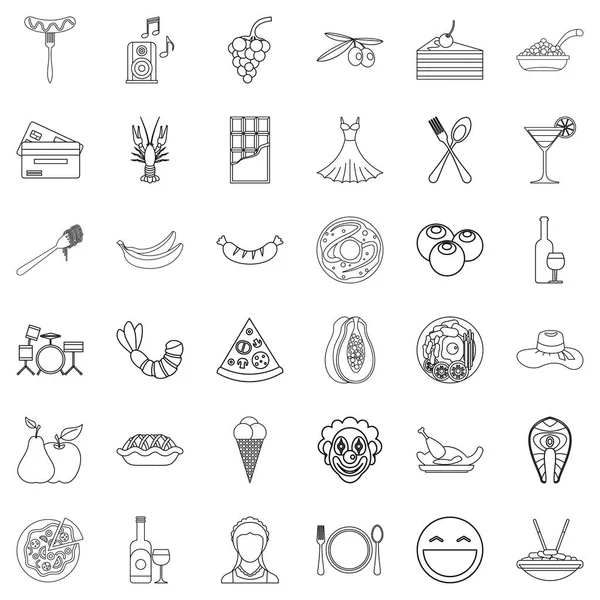 Icons set toplama, anahat stili