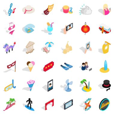 Neşe Icons set, izometrik stili