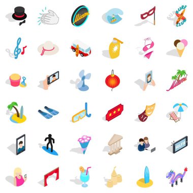 Zevk Icons set, izometrik stili