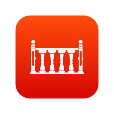 Korkuluk simgesi dijital kırmızı