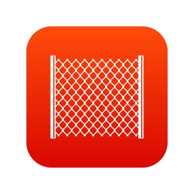 Delikli kapısı simgesi dijital kırmızı