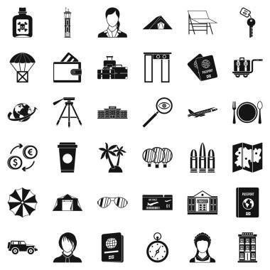 Pass Icons set, basit tarzı