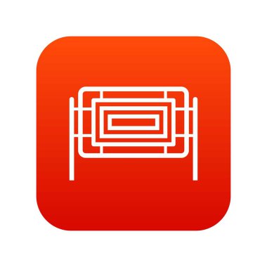 Kare dilimi simgesi dijital kırmızı