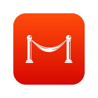 Bariyer simgesi dijital kırmızı