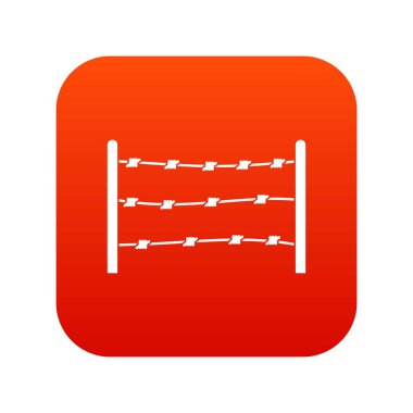 Yasak bölge simgesi dijital kırmızı