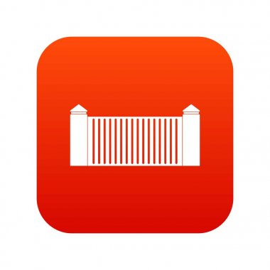 Taş çit simgesi dijital kırmızı