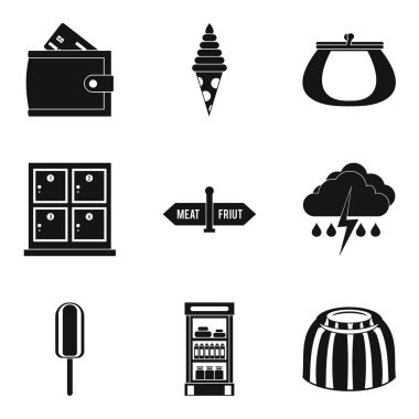 Donmuş Icons set, basit tarzı