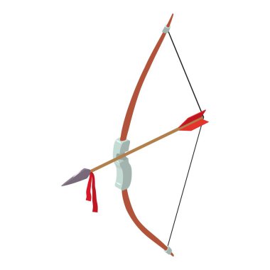 Okçuluk simgesi, izometrik stili