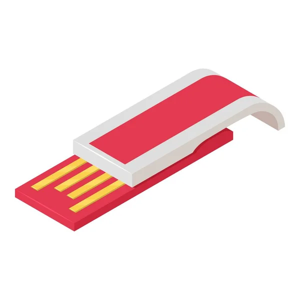 Ikona zařízení USB, izometrický styl — Stockový vektor