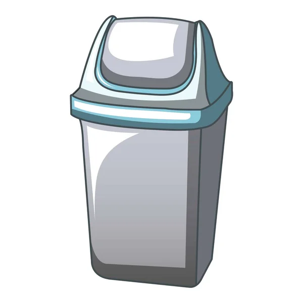 Trash bin bucket icon, cartoon style — Stock Vector