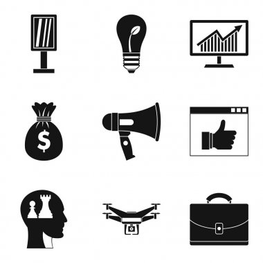 Bilinç Icons set, anahat stili