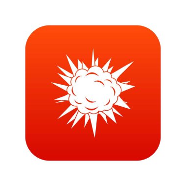 Korkunç patlama simgesi dijital kırmızı