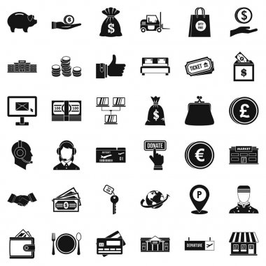 Para teşvik Icons set, basit tarzı