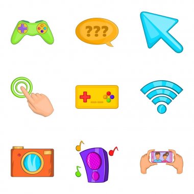 Program Geliştirme Icons set, karikatür tarzı