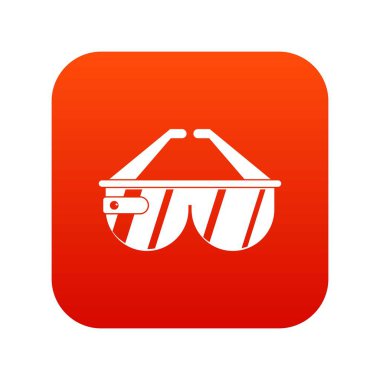 Oyun kulaklık simgesi dijital kırmızı