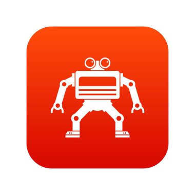 Makine simgesi dijital kırmızı