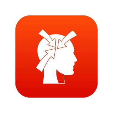 Okları simge dijital kırmızı ile baş