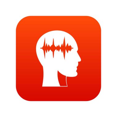 Ses dalgası simgesi dijital kırmızı