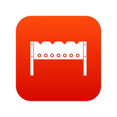 Mangal Şiş simgesini dijital kırmızı