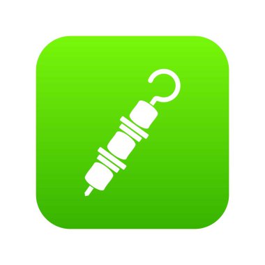 Kebap şiş simgesini dijital yeşil