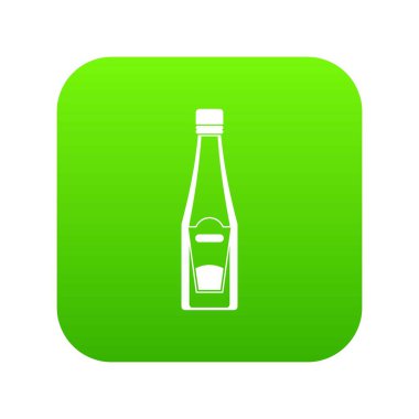 Ketçap simgesi dijital yeşil şişe