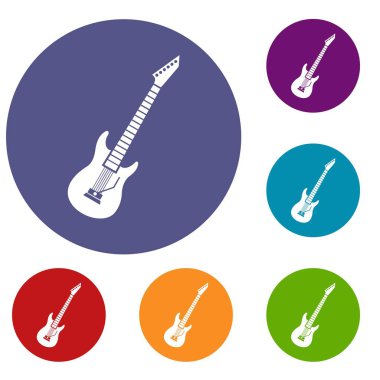 Elektro gitar Icons set